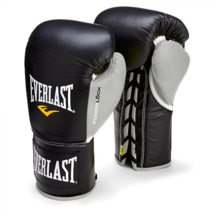 Everlast Powerlock2 Pro Laced Training Gloves Black/Grey, 52% OFF