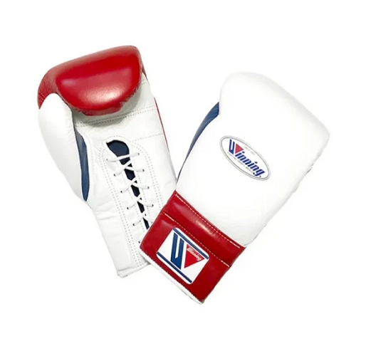 Winning Boxing Gloves White Navy Red