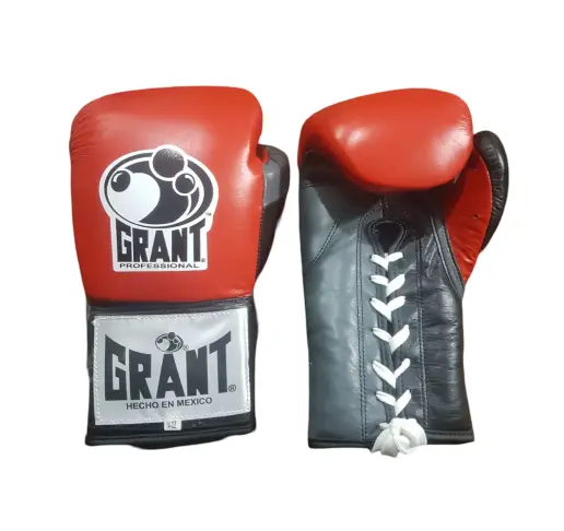 Grant Worldwide Boxing Gloves Grant Professional Black Red