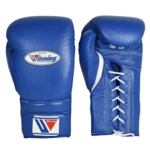 WINNING SPARRING GLOVES – LACE-UP GLOVES BLUE